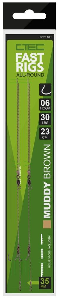 Fast Carp Rigs - Muddy Brown - 2pcs