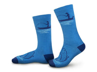 Happy Fishing - Socken - Komfortabel - Größe 41-46 - blau
