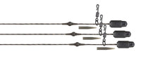 Edges Naturals Heli-Clip Rigs - 50lb Copper Core - 3pcs - Kant-en-Klare Heli Leaders