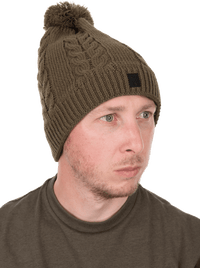 Khaki Knitted Bobble - Muts