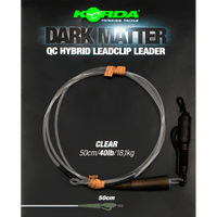 Dark Matter Leader - 100cm - Clip Híbrido QC Transparente - 40LB