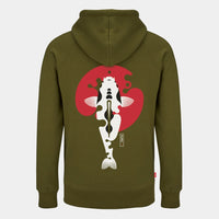 Sudadera con capucha Rising Sun - Diseño Koi