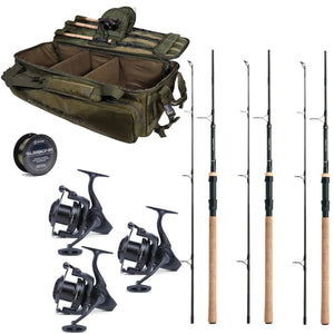 Complete set met 3 hengels