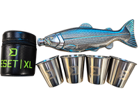 Fishing Drinks Gift Set – Hip Flask & Shot Glasses