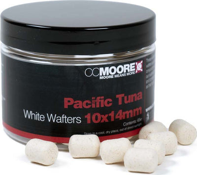 Pacific Tuna - Dumbell Wafters - White - 10x14mm