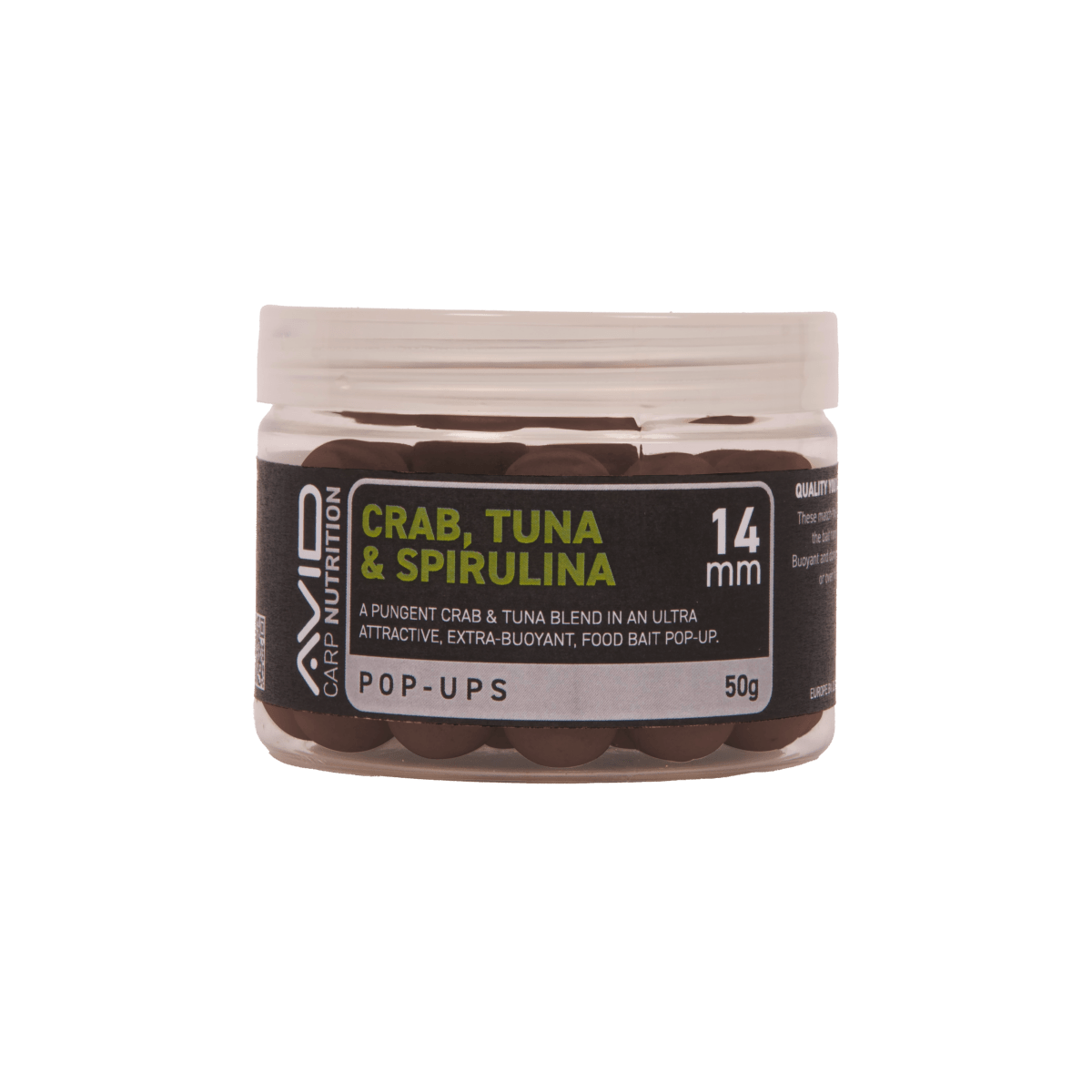 Crab, Tuna & Spirulina - Pop-upy - 14mm - Naturalne