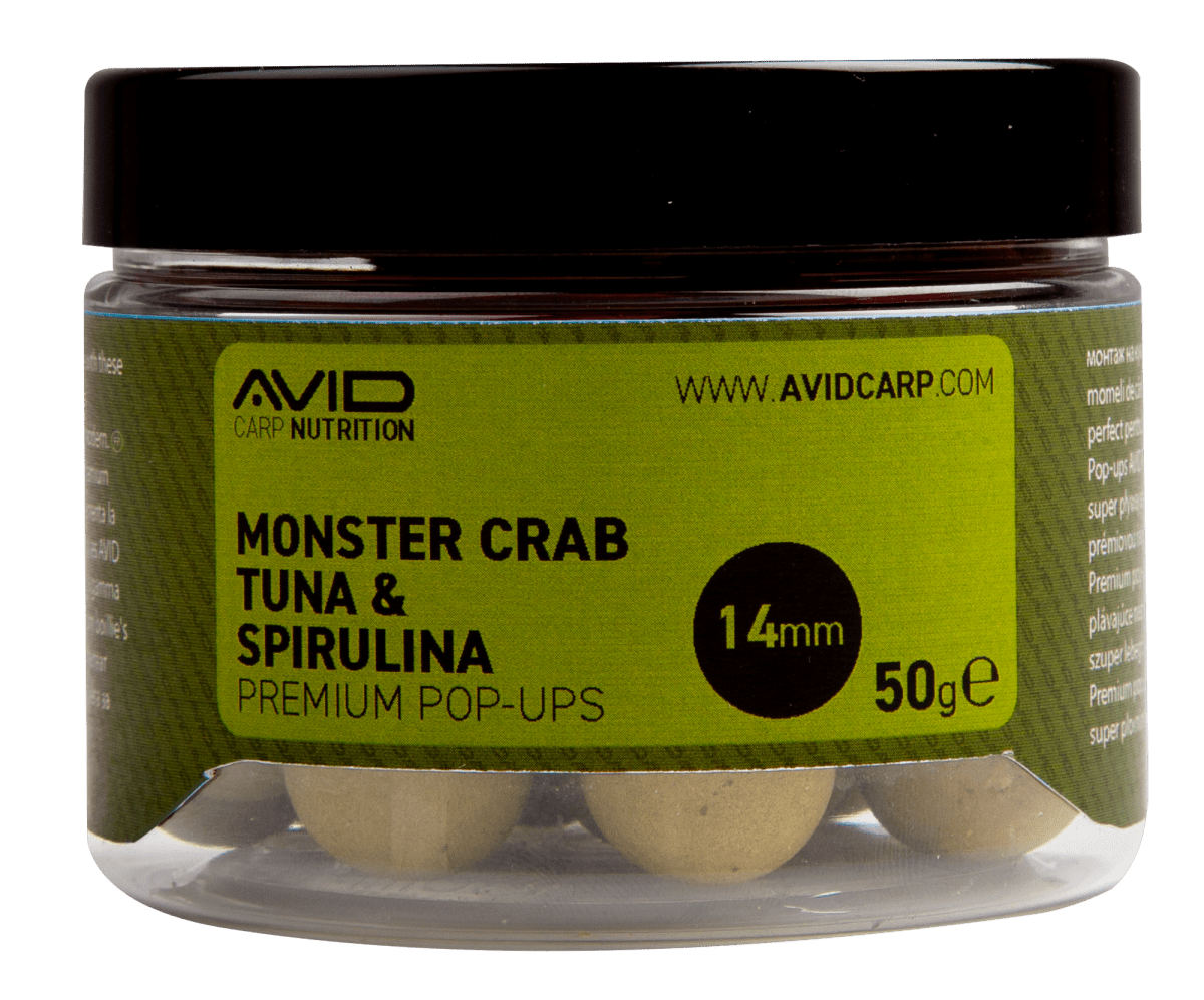 Avid Carp Monster Crab - Tuna & Spirulina - 14mm - Pop - Ups - KarperCentrale