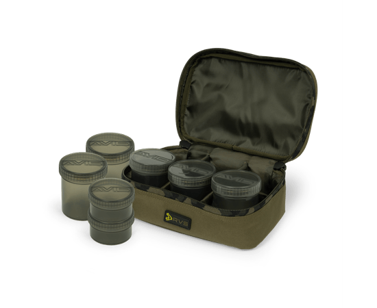 Avid Carp RVS - 8 pots - Hookbait pouch - KarperCentrale