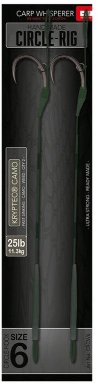 Carp Whisperer Circle Rig - Ready Made - Weedy Green - KarperCentrale
