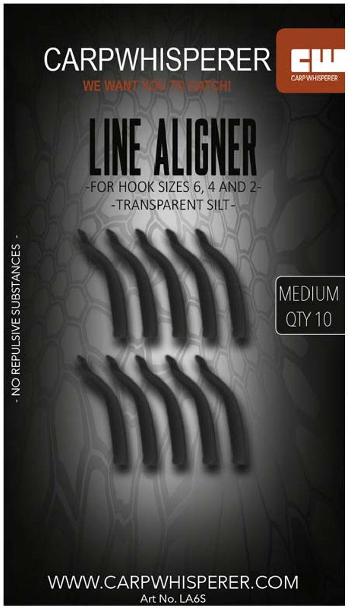 Carp Whisperer Line Aligners - Medium - Hooksize 2 - 6 - Weed - KarperCentrale