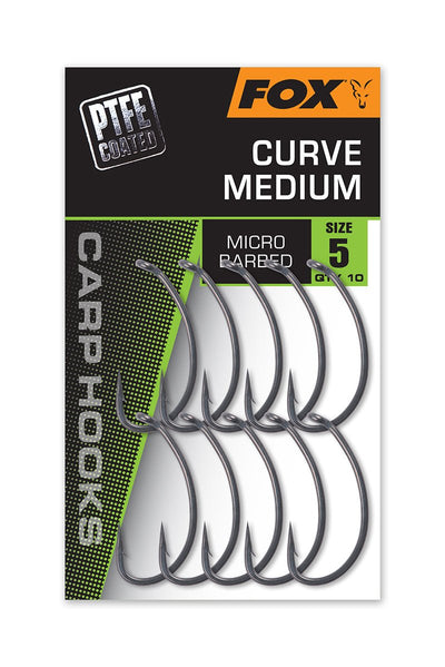 Fox Curve Medium - Carp Hooks - PTFE Edition - KarperCentrale