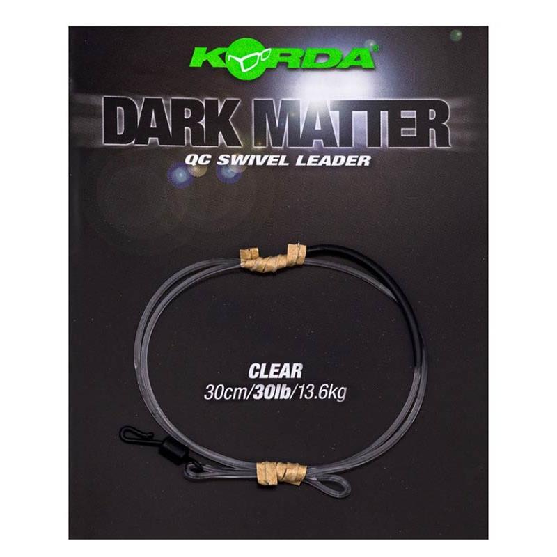 Dark Matter Vorfach - 30cm - QC Wirbel Klar - 30LB