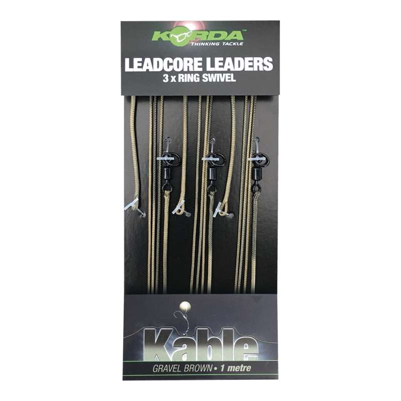 Korda Leadcore Leader - 100cm - Ring Swivel - 3 stuks - KarperCentrale