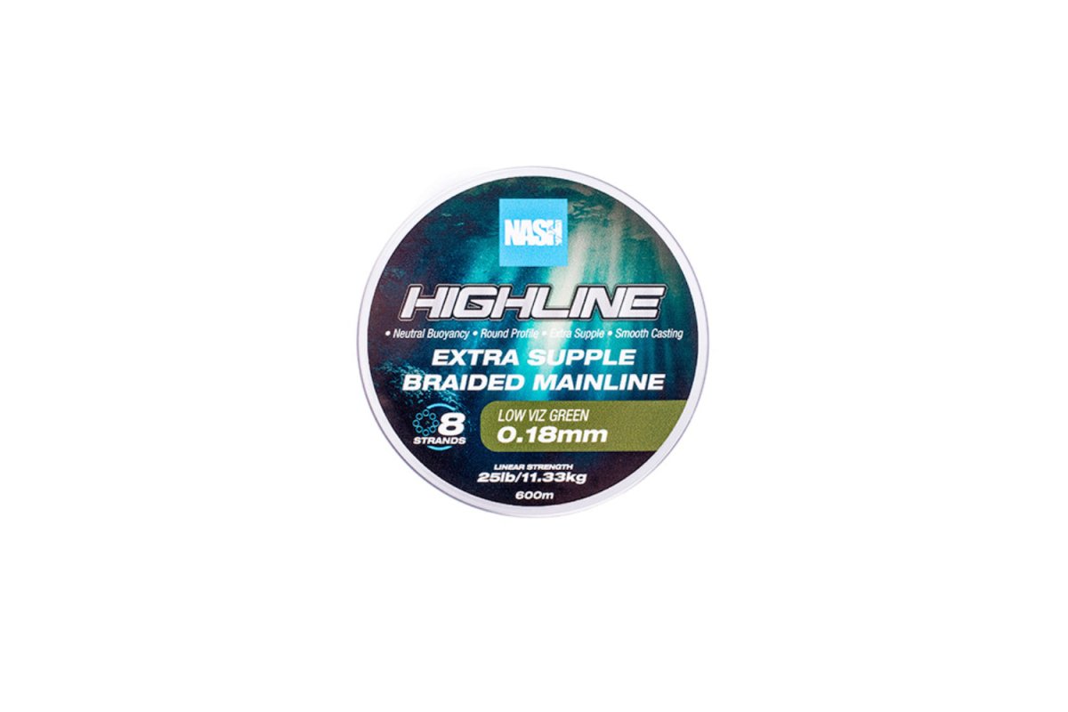 Nash Tackle Highline - Low viz Green - 1200m - KarperCentrale