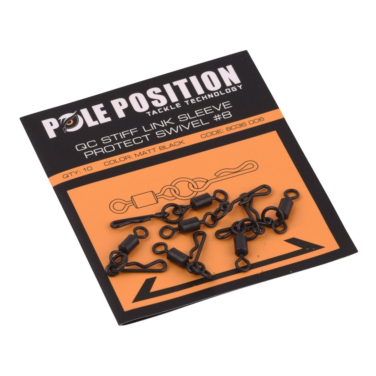 Pole Position Quick Change Stiff Link Sleeve Protect Swivel - Size 8 - KarperCentrale