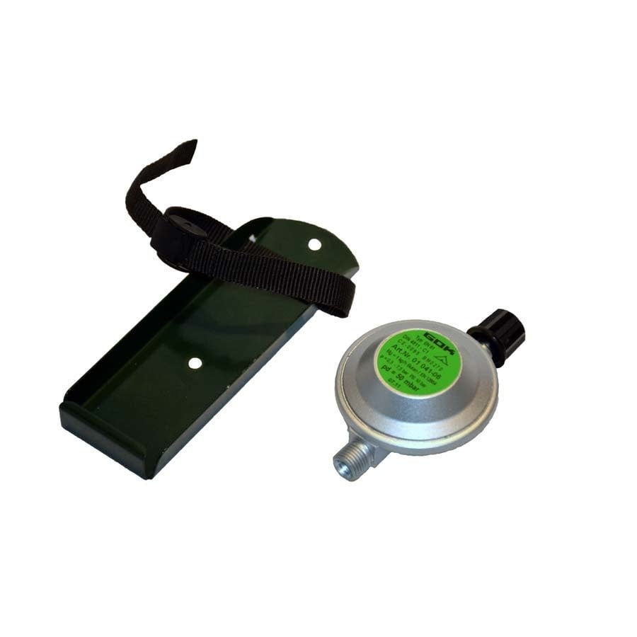 Attacco e supporto per tubo gas filettato