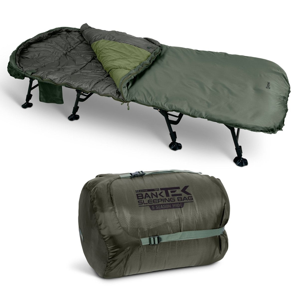 Sonik Sports Bank - Tek 5 - Season Sleeping Bag - Wide - KarperCentrale