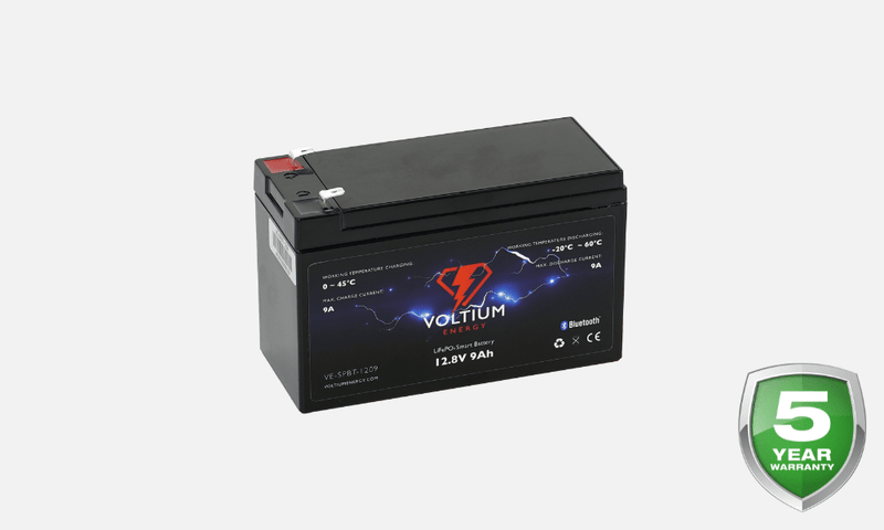 LiFePO4 Intelligente Batterie - 12,8 V - 9 Ah - Bluetooth & Batteriemanagementsystem